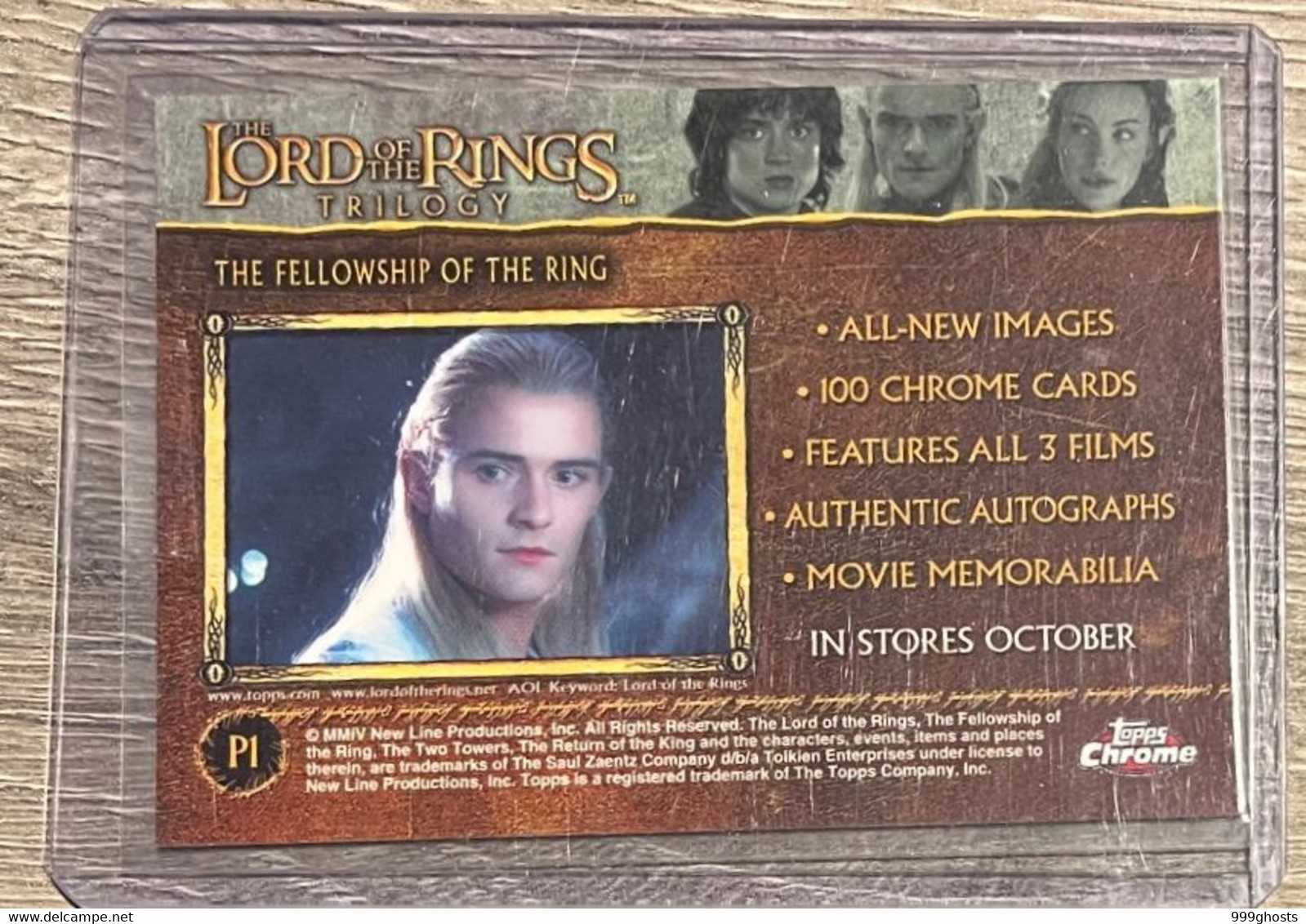 Lord Of The Rings Trilogy PROMO Trading Card Fellowship Of The Ring P1 - Mint Condition - El Señor De Los Anillos