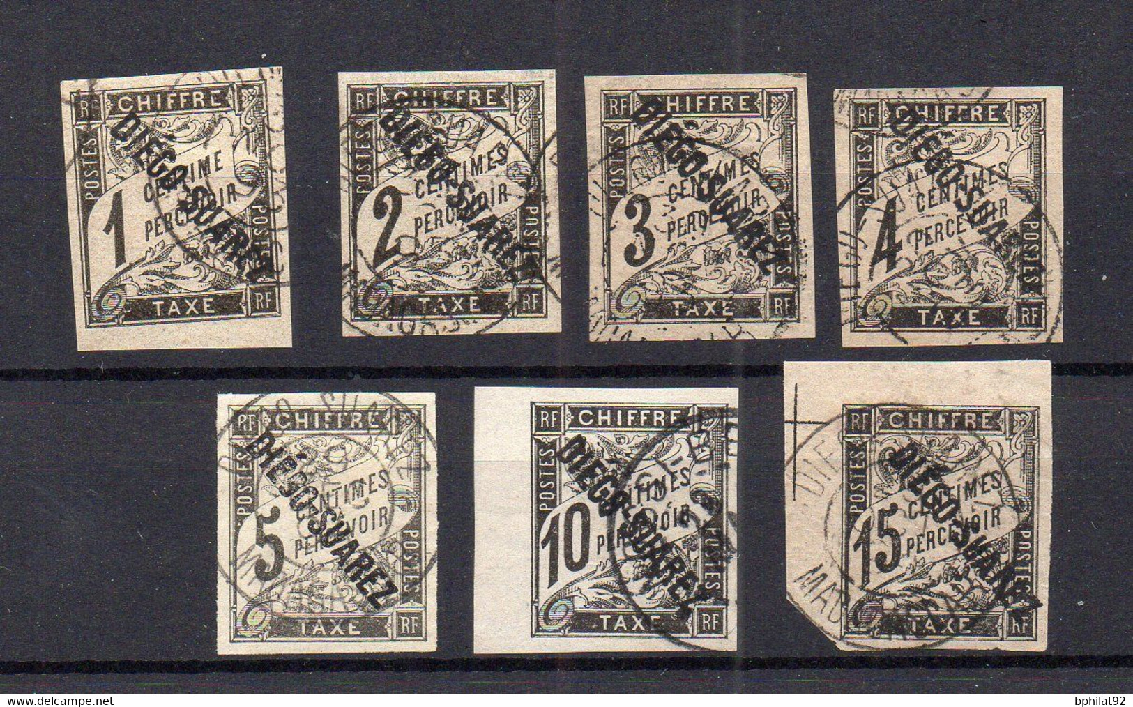 !!! DIEGO SUAREZ. TAXES N°3/9 OBLITÉRATIONS CHOISIES - Used Stamps