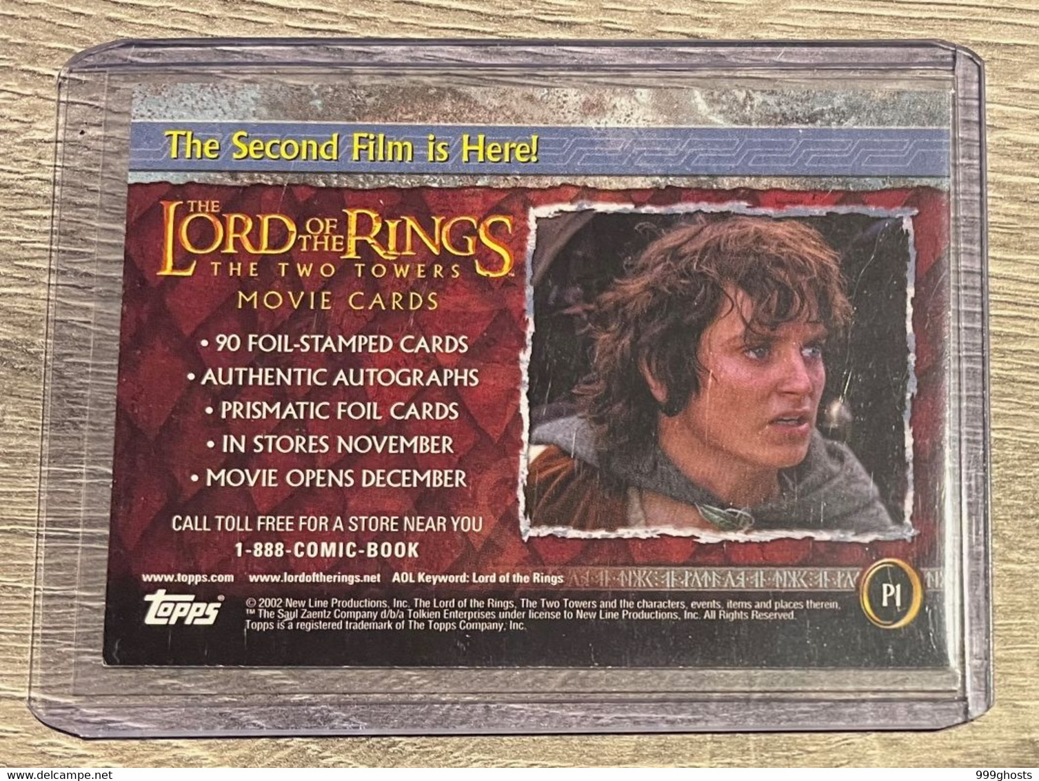 Lord Of The Rings PROMO Trading Card The Two Towers P1 - Mint Condition - TOPPS - El Señor De Los Anillos