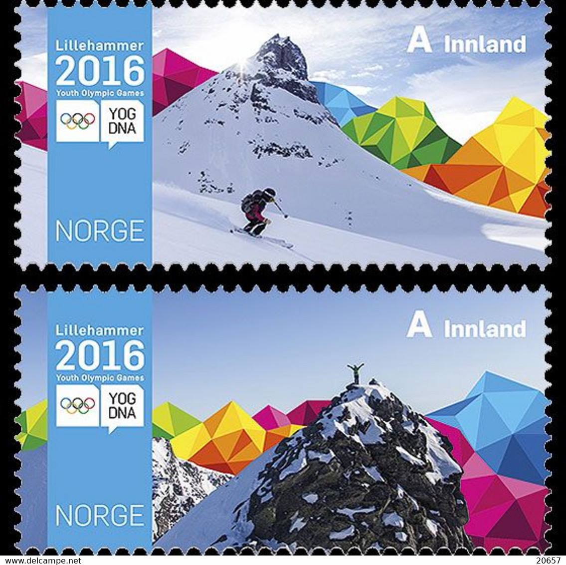 Norvège Norge Norway 1840/41 JO Hiver Lillehamer 2016 - Winter 2016: Lillehammer (Youth Olympic Games)