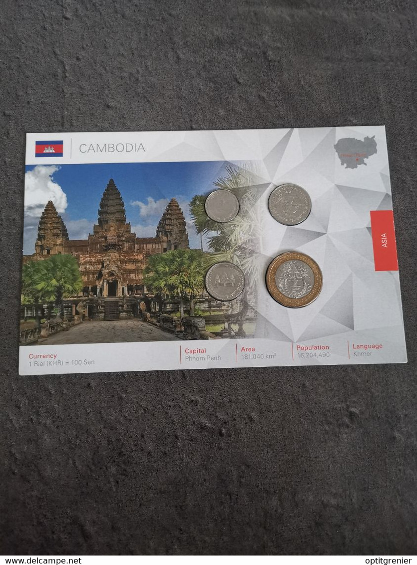 COIN SET / BLISTER MONNAIE CAMBODGE CAMBODIA - Cambogia