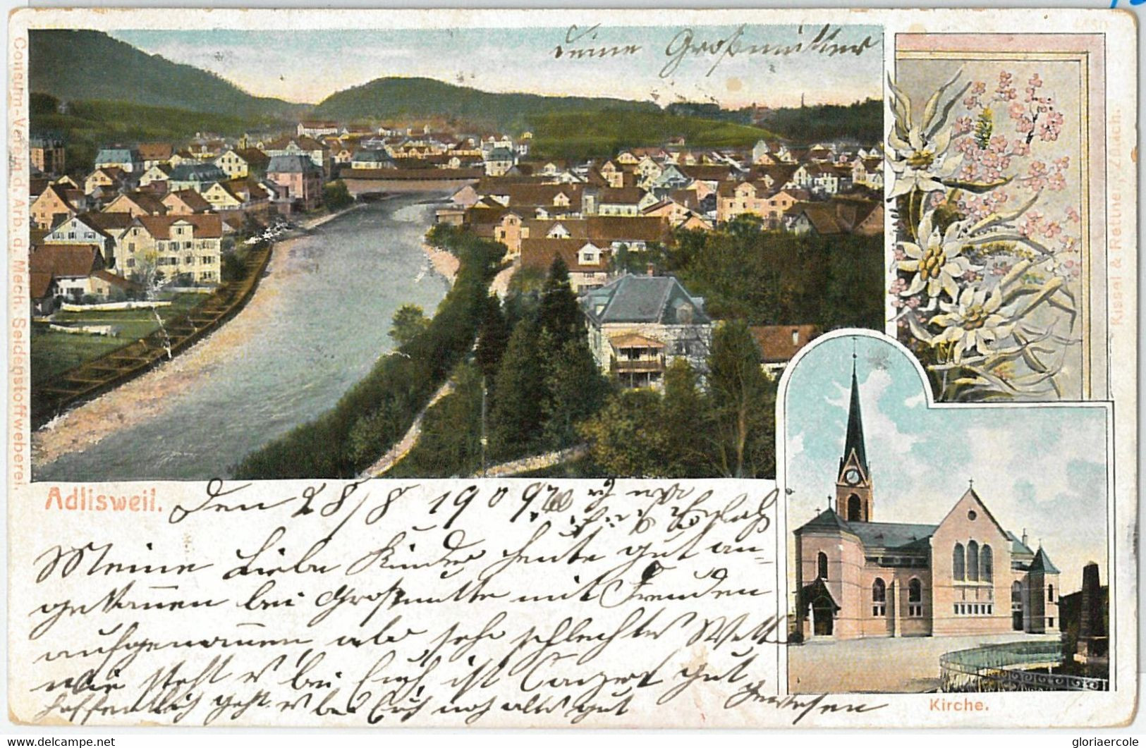 57498 -  SWITZERLAND Schweiz - Ansichtskarten VINTAGE  POSTCARD - ZH  Adliswil  1909 - Adliswil