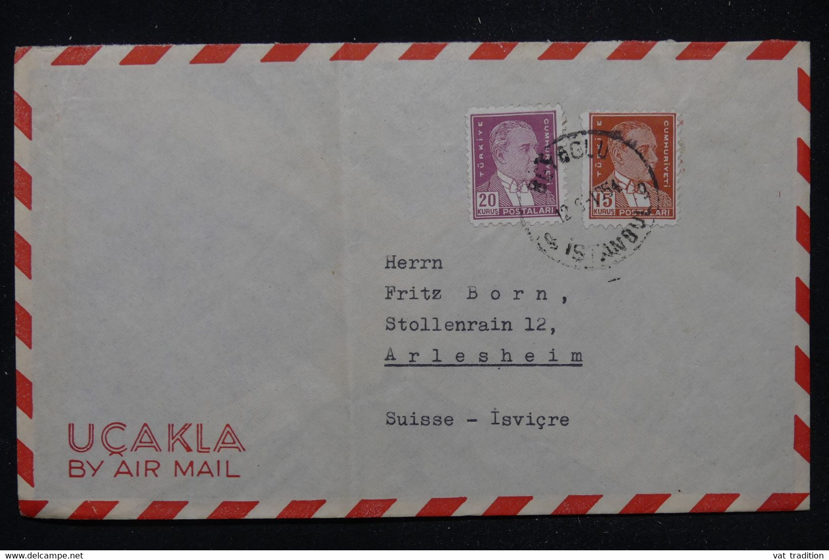 TURQUIE - Enveloppe De Istanbul En 1954 Pour La Suisse  - L 113870 - Briefe U. Dokumente