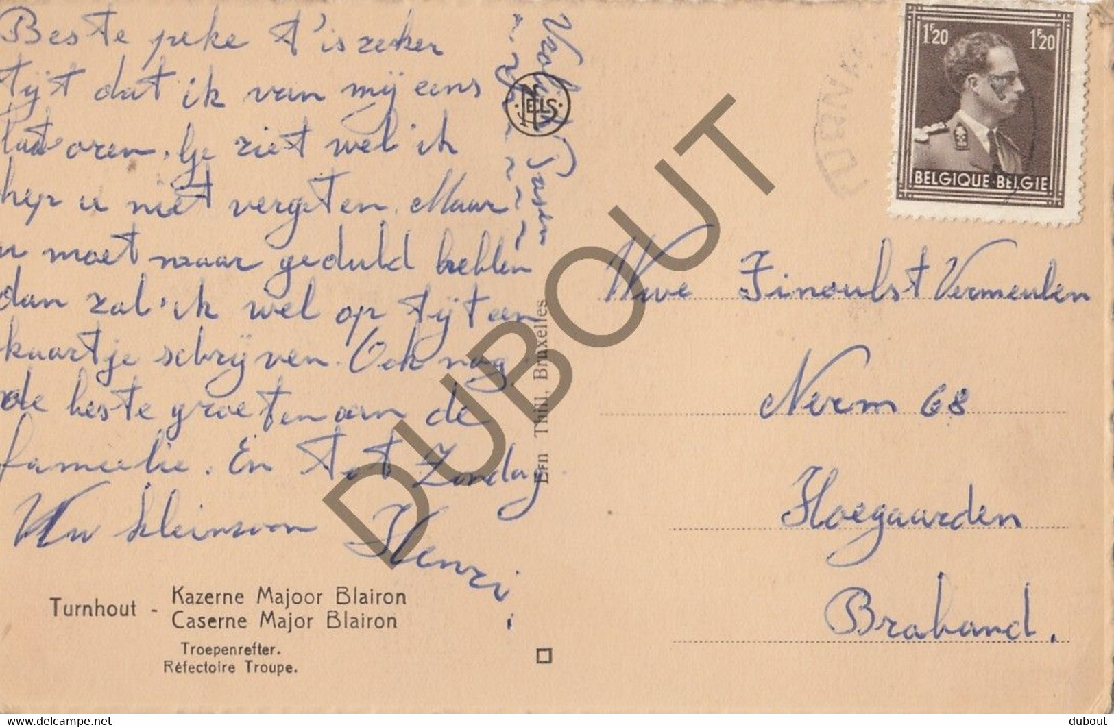 Postkaart/Carte Postale - TURNHOUT - Kazerne Majoor Blairon (C1607) - Turnhout