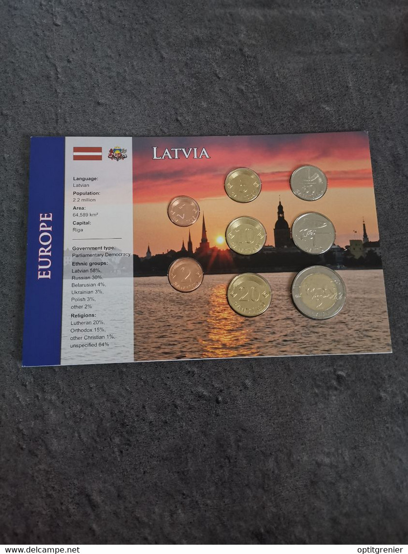 COIN SET / BLISTER MONNAIE LETTONIE LATVIA - Letland