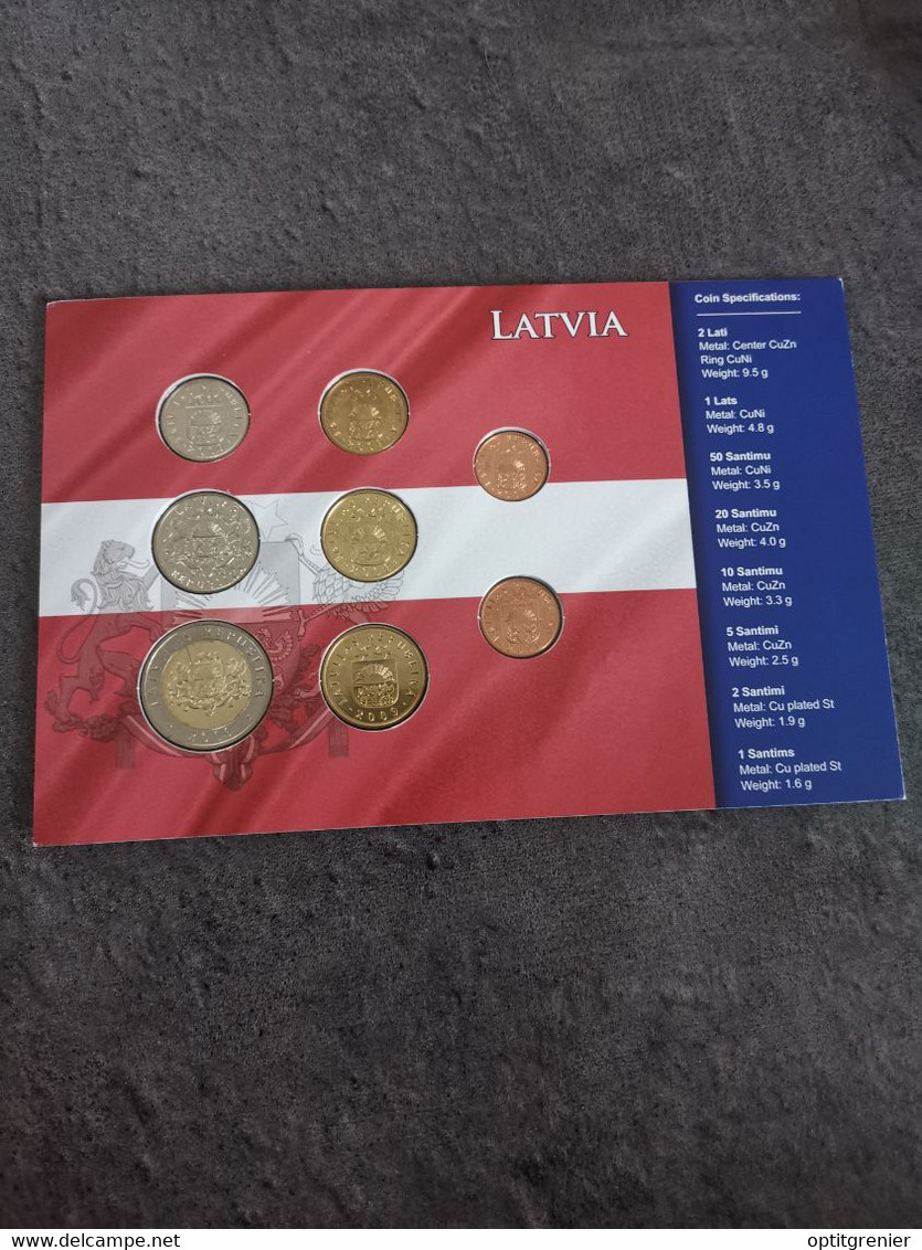 COIN SET / BLISTER MONNAIE LETTONIE LATVIA - Letland