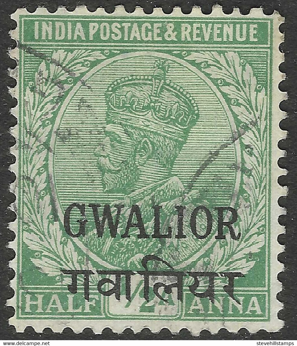 Gwalior (India). 1903-11 KEVII. ½a Used. SG 68 - Gwalior