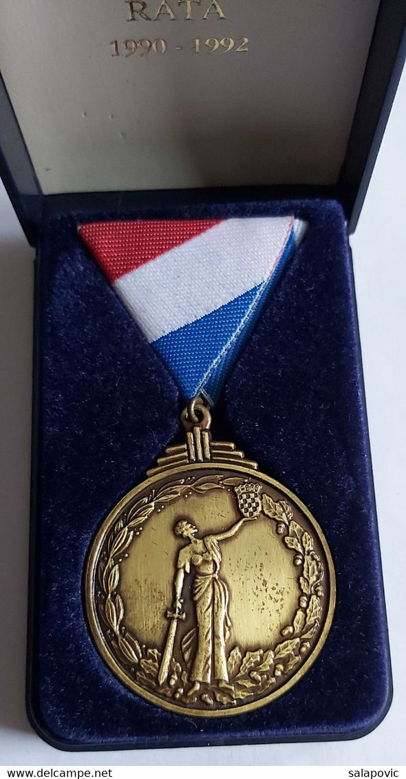 MEMORIAL MEDAL OF CROATIAN HOMELAND WAR 1991. IN BOX  Spomenica Domovinskog Rata 1991 Croatia - Autres & Non Classés