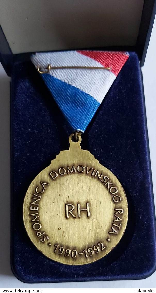 MEMORIAL MEDAL OF CROATIAN HOMELAND WAR 1991. IN BOX  Spomenica Domovinskog Rata 1991 Croatia - Sonstige & Ohne Zuordnung