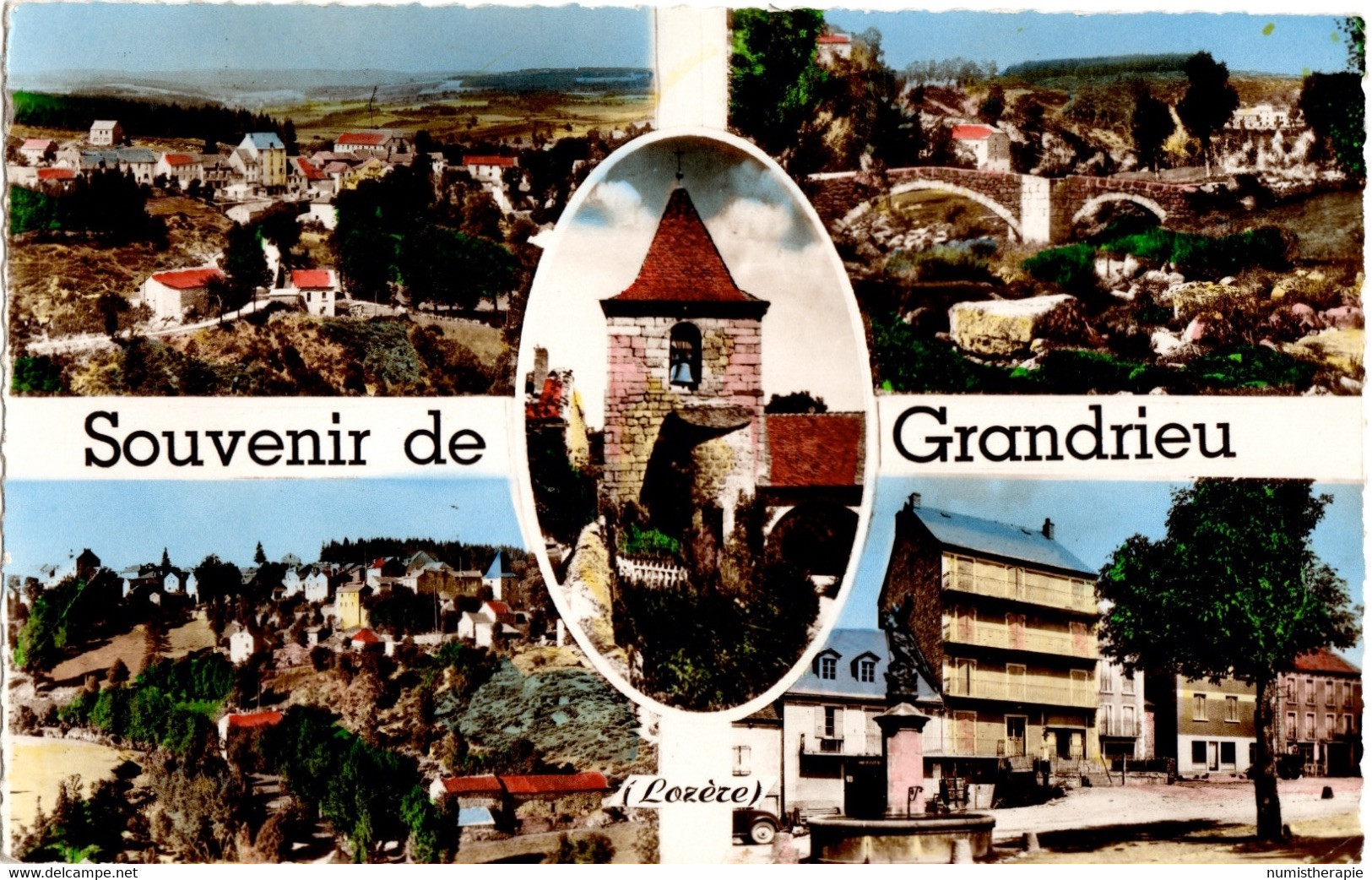 Grandrieu : Multi-vues En Couleur (CPA Voyagé 1960) - Gandrieux Saint Amans