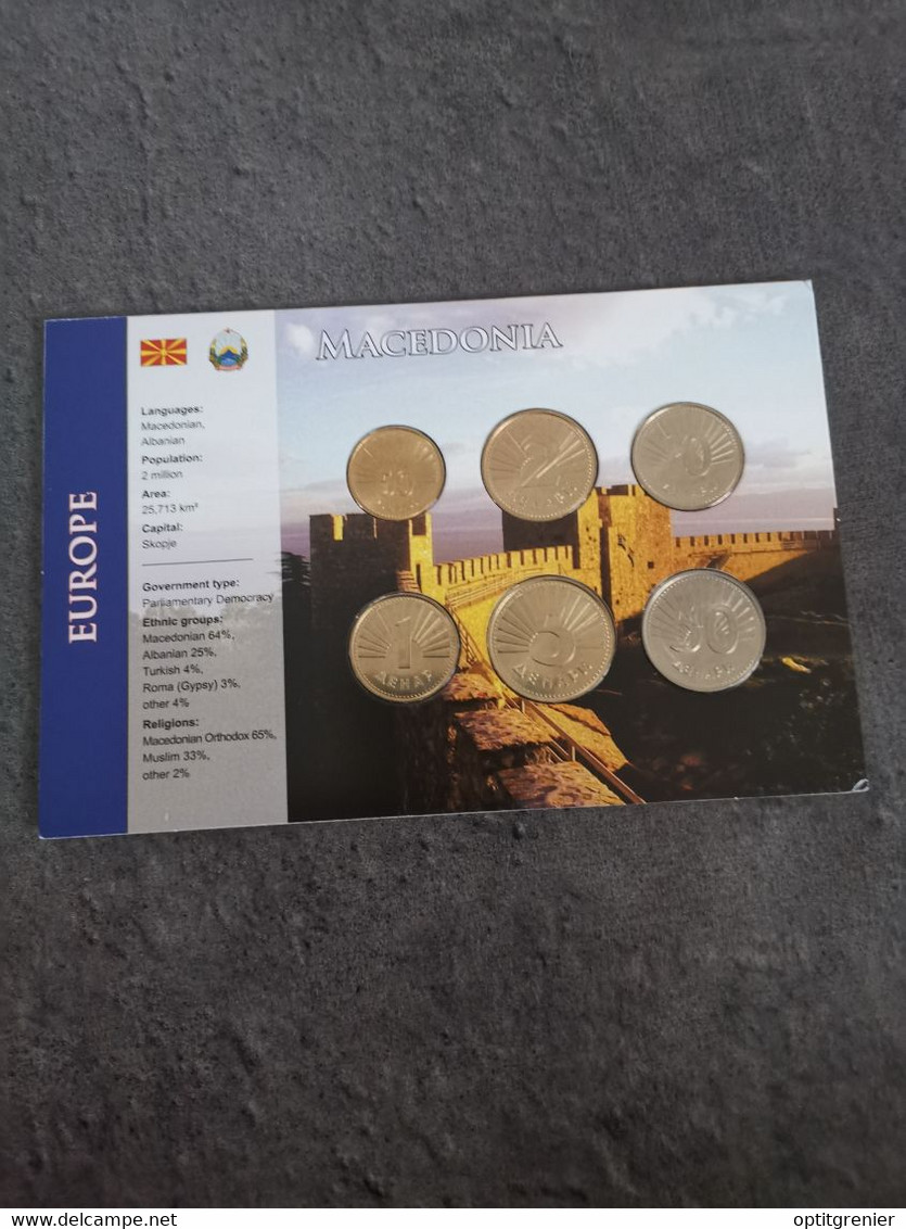 COIN SET / BLISTER MONNAIE MACEDOINE MACEDONIA - North Macedonia