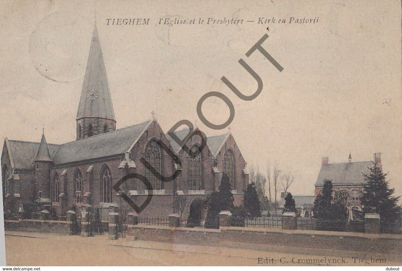 Postkaart/Carte Postale - TIEGEM - L' Eglise Et Le Prebytère (C1603) - Anzegem