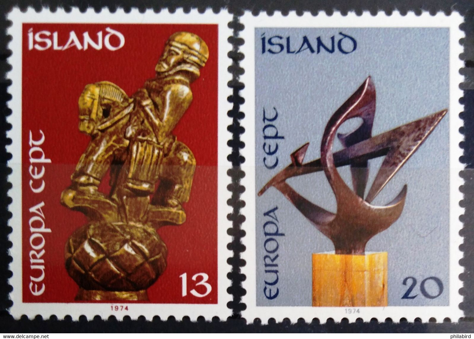 EUROPA 1974 - ISLANDE                    N° 442/443                       NEUF* - 1974
