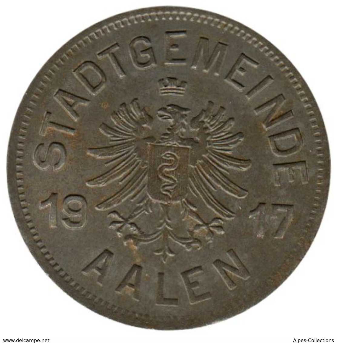 ALLEMAGNE - AALEN - 50.1 - Monnaie De Nécessité - 50 Pfennig 1917 - Monétaires/De Nécessité