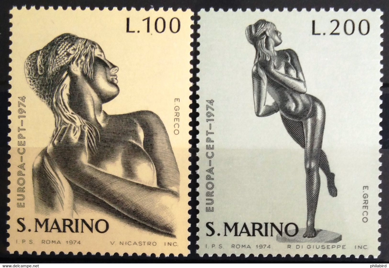 EUROPA 1974 - SAINT MARIN                    N° 873/874                           NEUF** - 1974