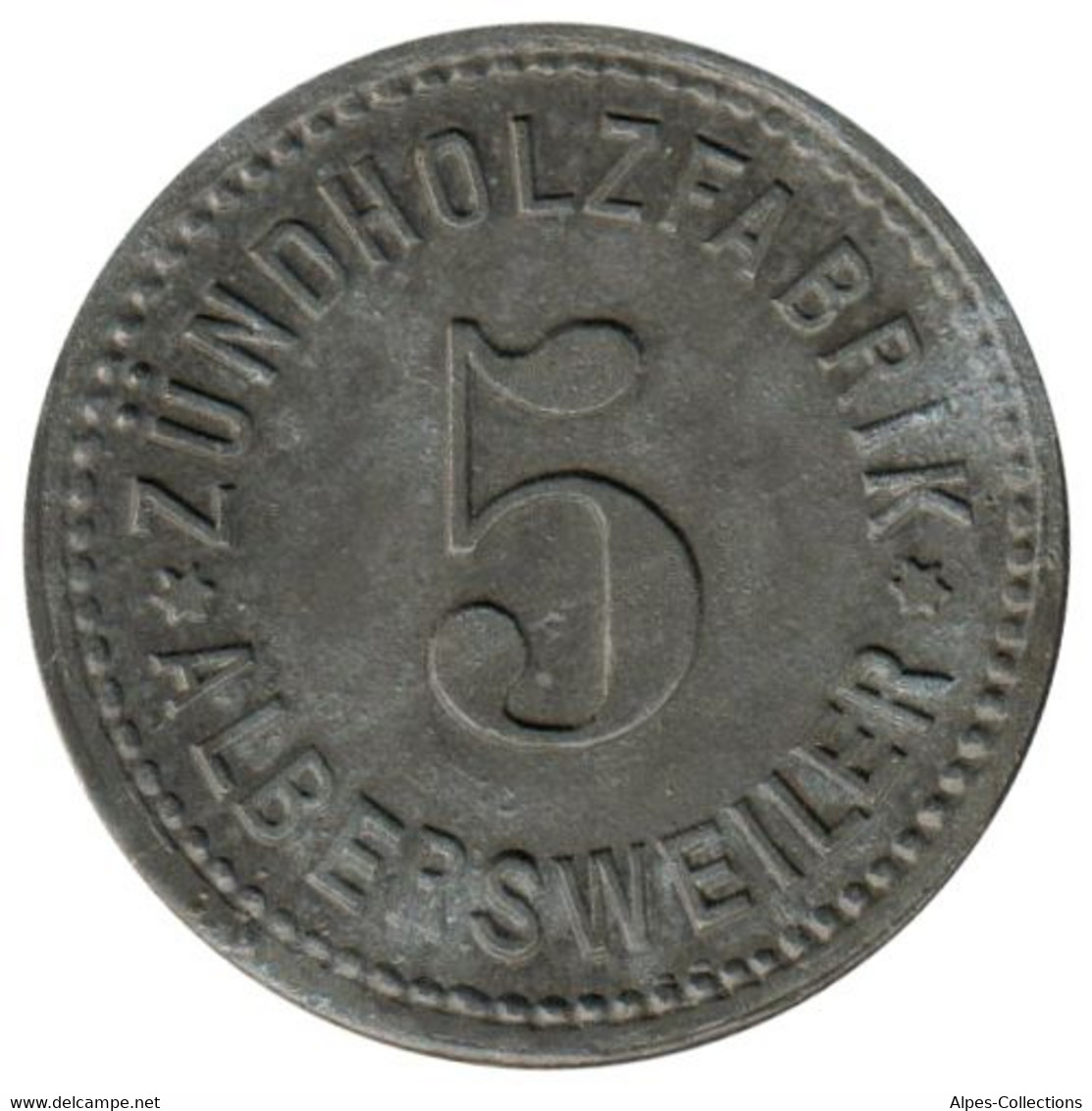 ALLEMAGNE - ALBERSWEILER - 05.1 - Monnaie De Nécessité - 5 Pfennig - Monétaires/De Nécessité