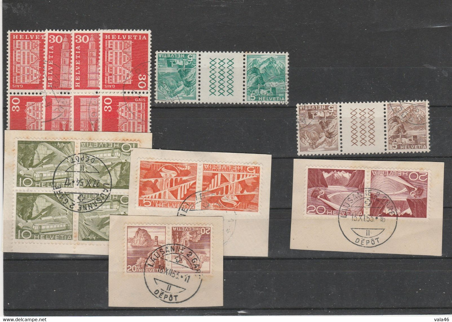 TIMBRES  SUISSE OBLITERES . LOT  AVEC TETE BECHE OU  PONT TETE BECHE - Gebraucht