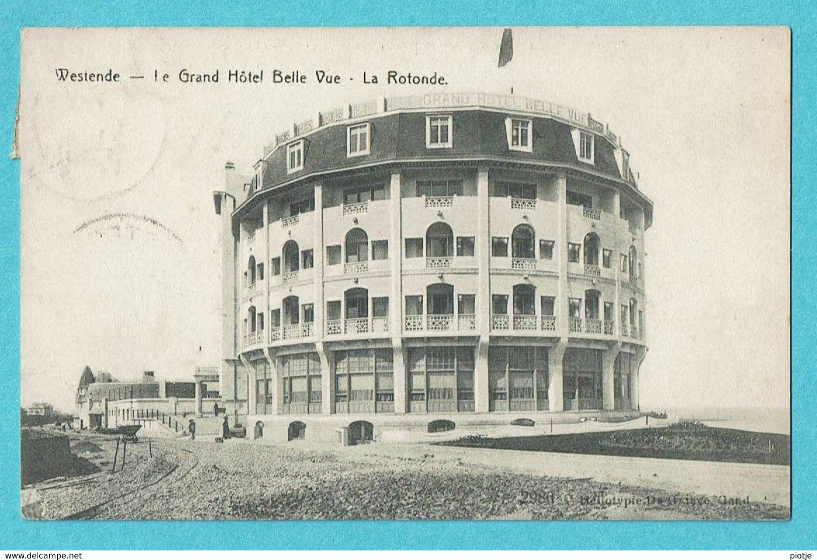 * Westende (Kust - Littoral) * (Hélioptypie De Graeve, Nr 2986) Le Grand Hotel Belle Vue, La Rotonde, Zeldzaam, Rare TOP - Westende