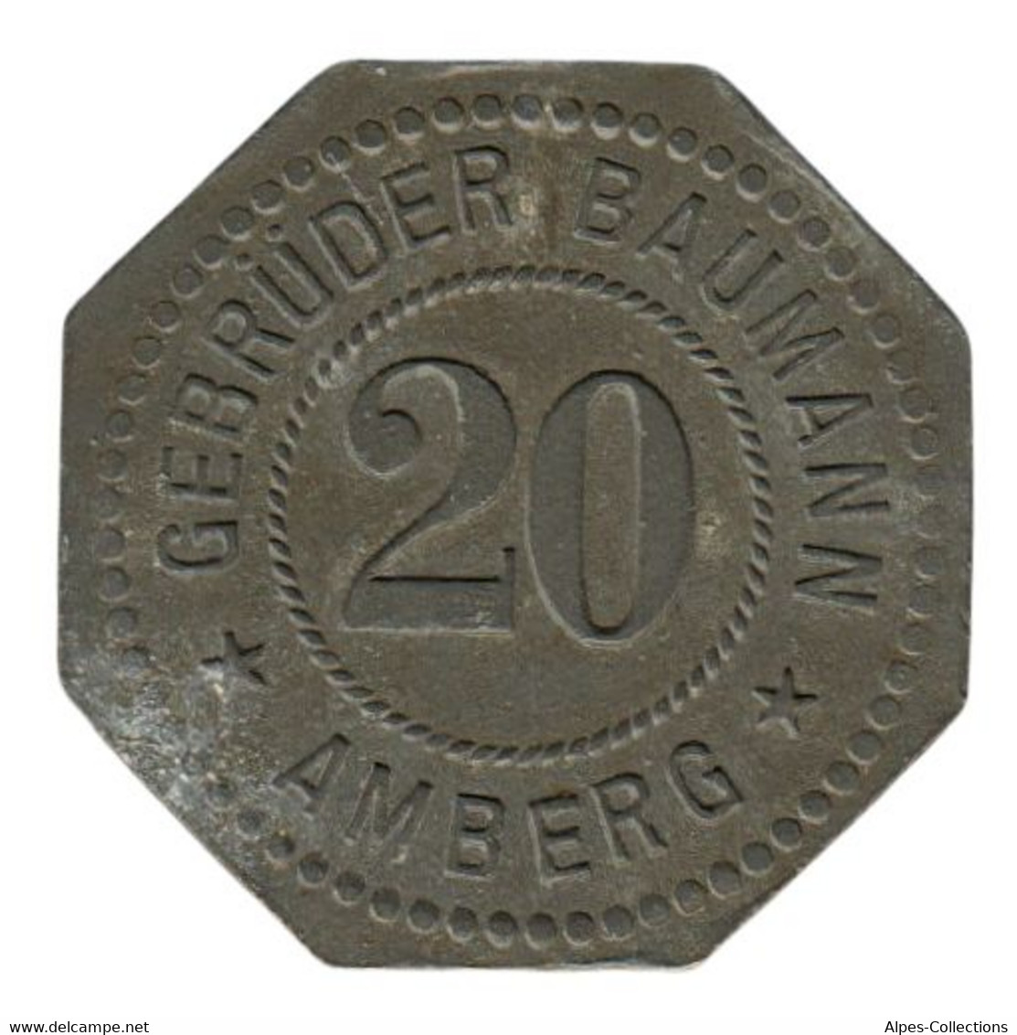 ALLEMAGNE - AMBERG - 20.1 - GEBRÜDER BAUMANN - Monnaie De Nécessité -20 Pfennig - Monétaires/De Nécessité