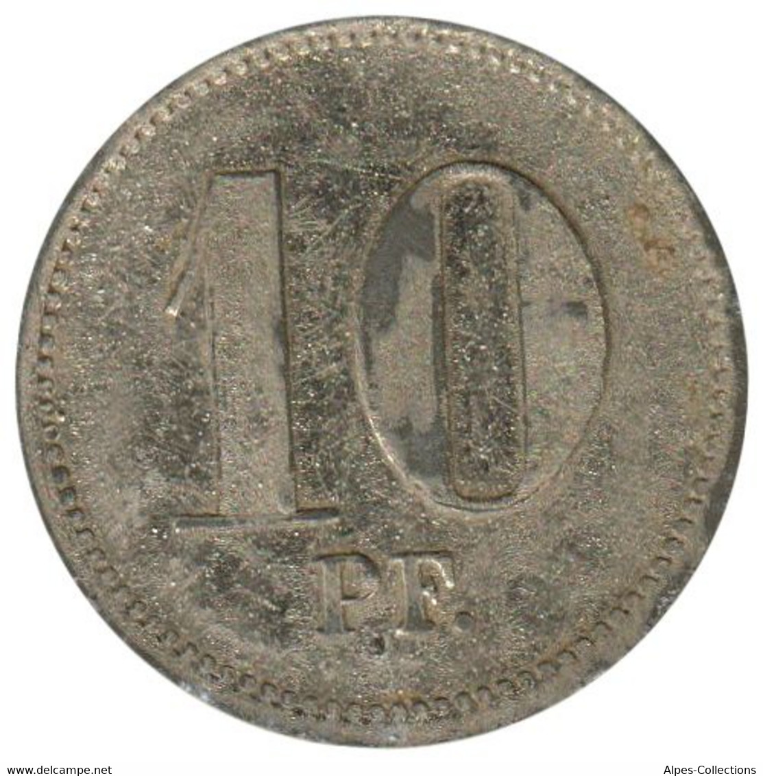 ALLEMAGNE - ANNWEILLER - 10.1 - ULLRICH'SCHEN FABRIKEN - 10 Pfennig - Monétaires/De Nécessité