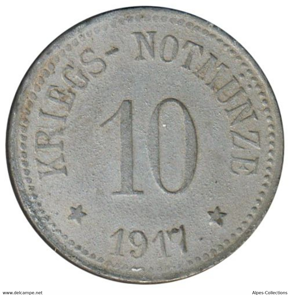 ALLEMAGNE - ARZBERG - 10.2 - Monnaie De Nécessité - 10 Pfennig 1917 - Monétaires/De Nécessité