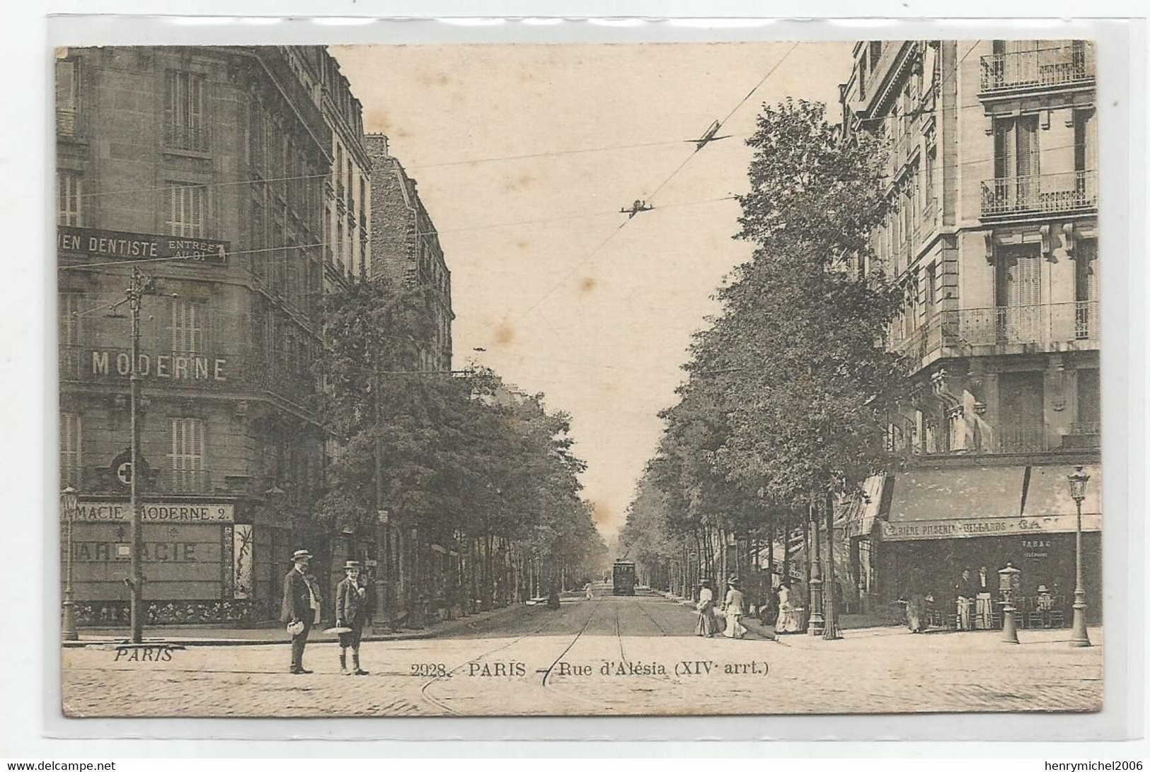 75 Paris 14 E Rue D'alésia Pharmacie Angle  A Gauche Et Tabac Angle A Droite - Arrondissement: 14