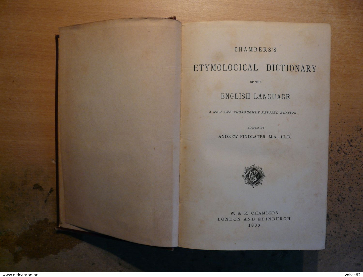 Etymological Dictionary Of The English Language  Chambers 1888 Andrew Findlater Dictionnaire Anglais - Kultur