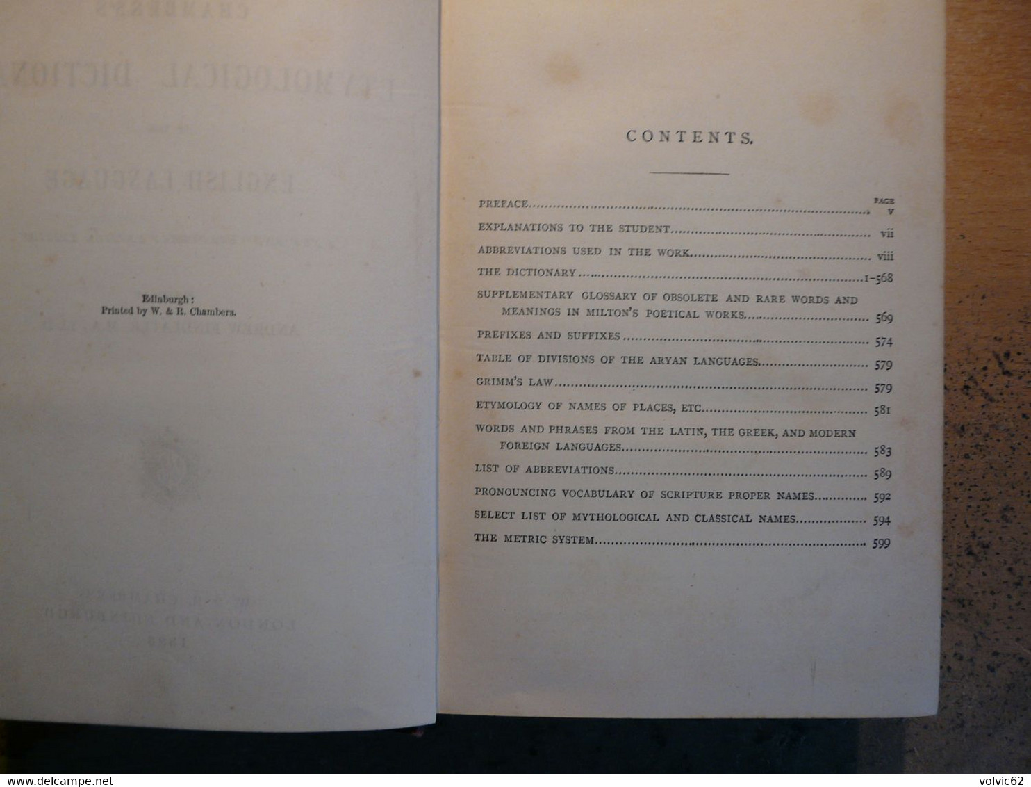 Etymological Dictionary Of The English Language  Chambers 1888 Andrew Findlater Dictionnaire Anglais - Cultural