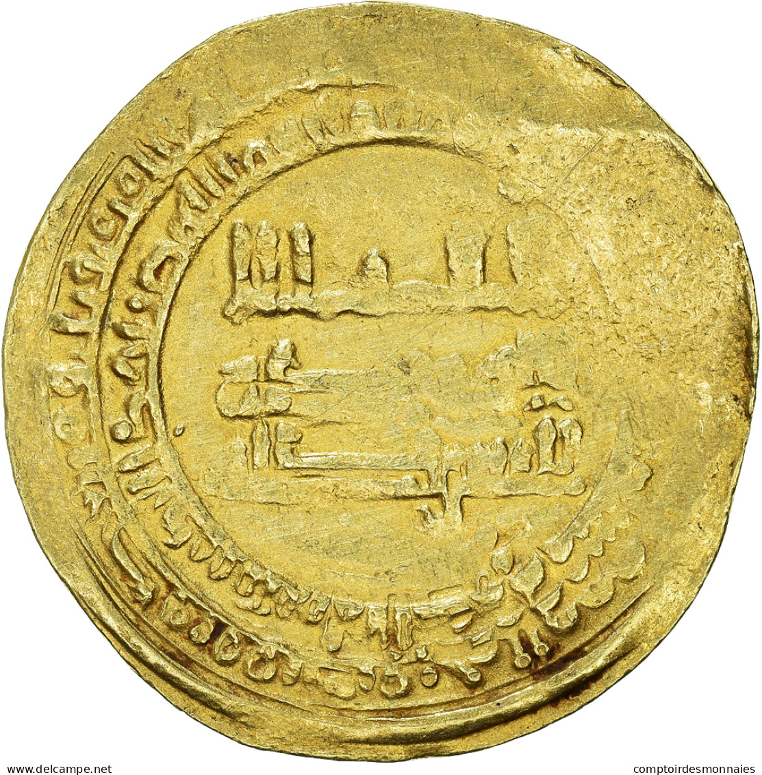 Monnaie, Abbasid Caliphate, Al-Radi, Dinar, AH 327 (938/939 AD), Al-Kufa, TB+ - Islámicas