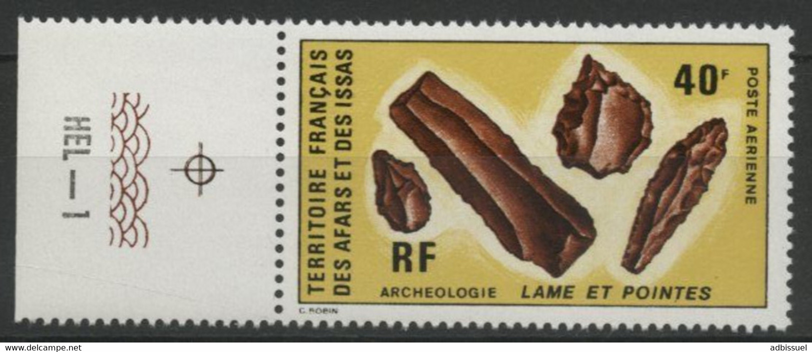 AFARS Et ISSAS COTE 9 € POSTE AERIENNE N° 89 MNH ** ARCHEOLOGIE ARCHEOLOGY LAME ET POINTES. TB/VG - Archaeology