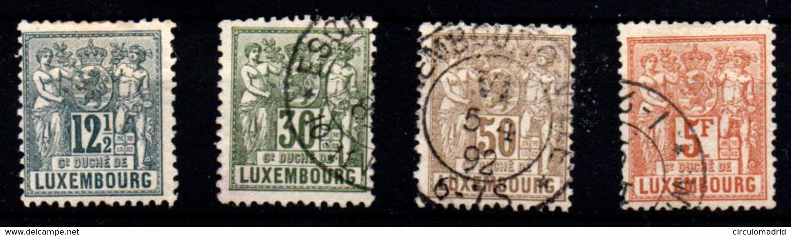 Luxemburgo Nº 52, 55/6, 58. Año 1882/91 - 1882 Allegorie