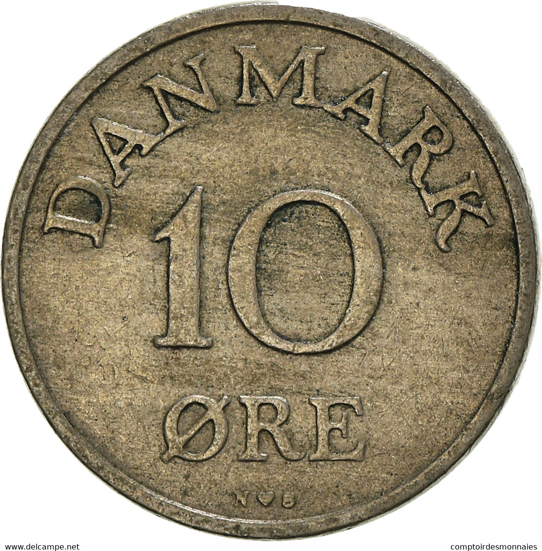 Monnaie, Danemark, Frederik IX, 10 Öre, 1950, Copenhagen, TTB+, Cupro-nickel - Dänemark