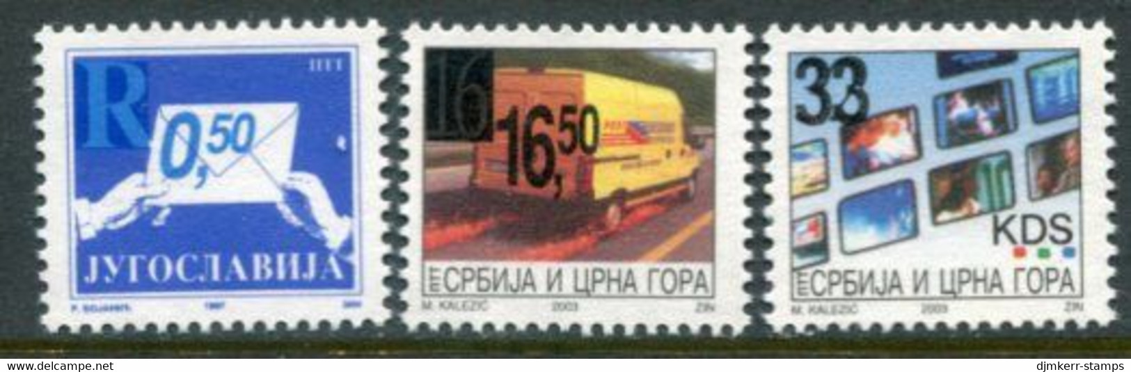 YUGOSLAVIA (Serbia & Montenegro) 2005 Definitive Surcharges  MNH / **  Michel 3236-38 - Ungebraucht