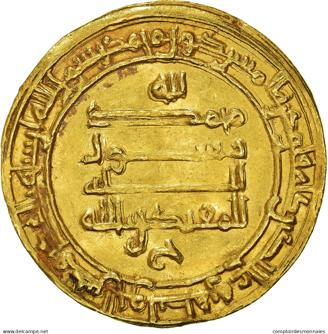 Monnaie, Abbasid Caliphate, Al-Muqtadir, Dinar, AH 304 (916/917), Madinat - Islamic