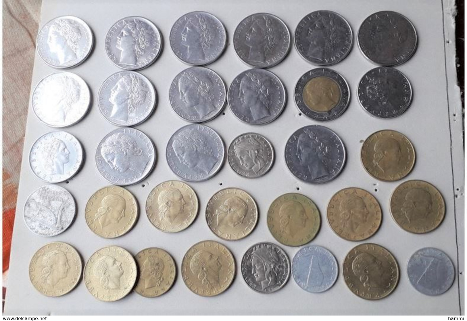 LOT De 33 Pièces ITALIE ITALIA LIRE Pièce Monnaie - Te Identificeren
