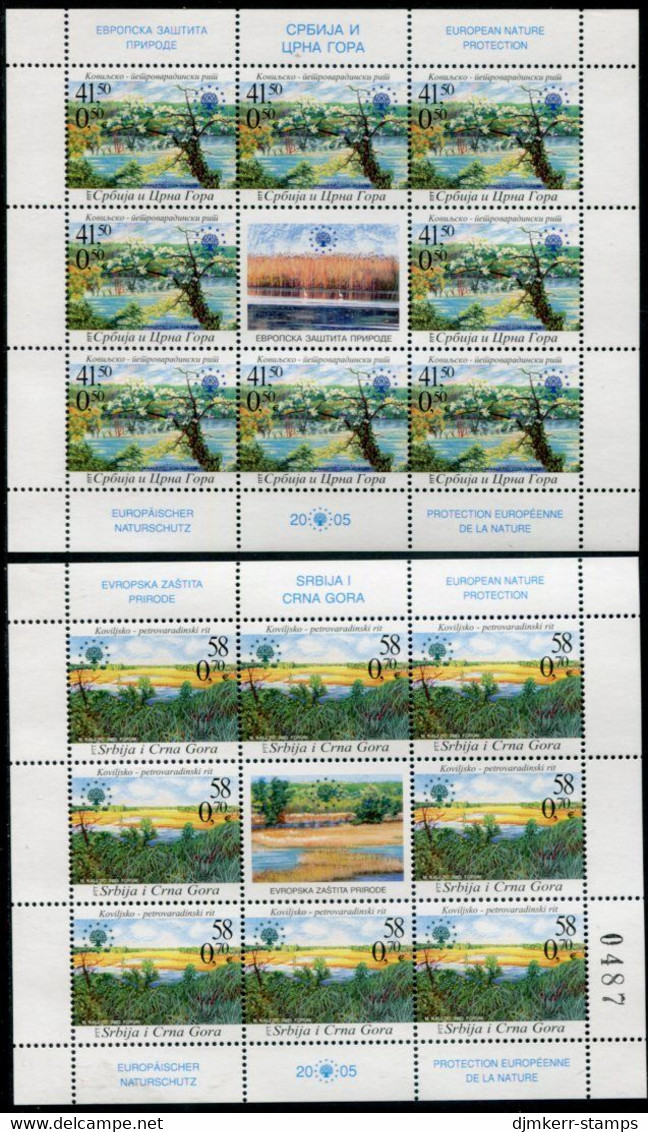 YUGOSLAVIA (Serbia & Montenegro)  2005 Nature Protection Sheetlets MNH / **.  Michel 3285-86 Kb - Hojas Y Bloques