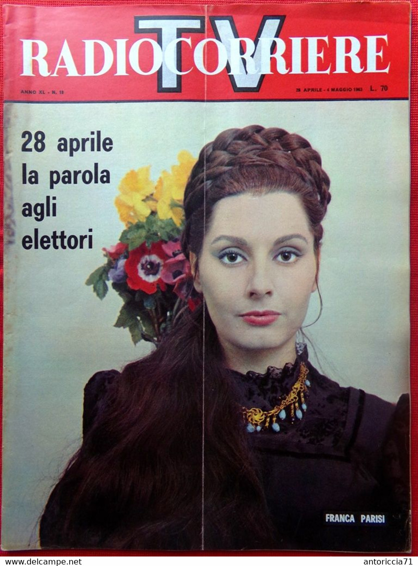 Radiocorriere TV Del 28 Aprile 1963 Mason Girella Elisabetta Croce Rossa Tribuna - Televisie