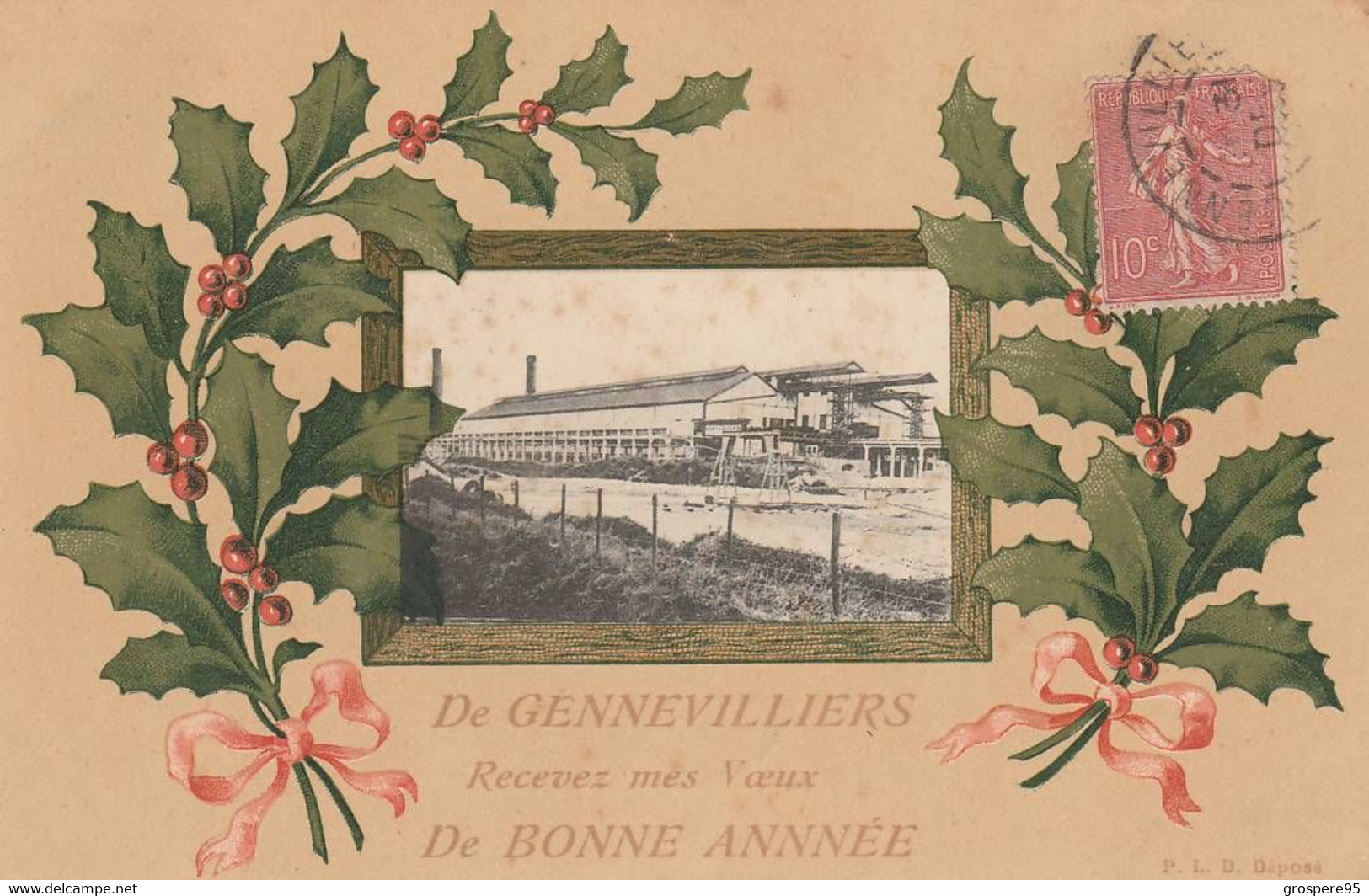 GENNEVILLIERS USINE A GAZ  CARTE RARE - Gennevilliers