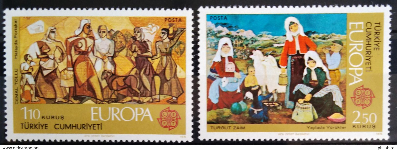 EUROPA 1975 - TURQUIE                  N° 2123/2124                       NEUF** - 1975