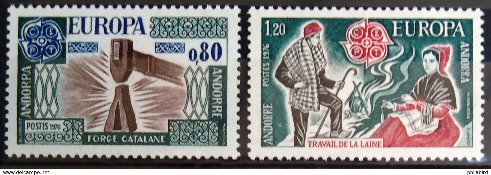 EUROPA 1976 - ANDORRE FRANCAIS                  N° 253/254                       NEUF* - 1976