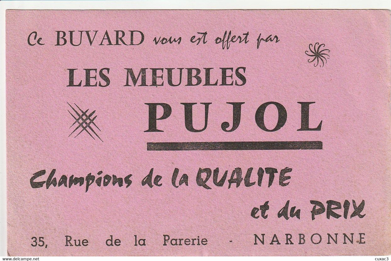 Buvard - Les Meubles PUJOL  MARBONNE 35 Rue De La Parerie - M