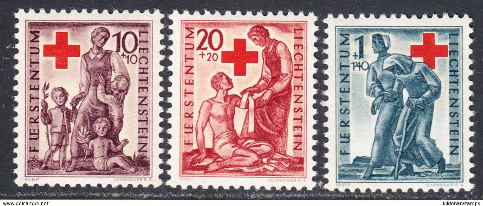 Liechtenstein 1945 Mint No Hinge, Sc# , SG ,Mi 244-246 - Ungebraucht