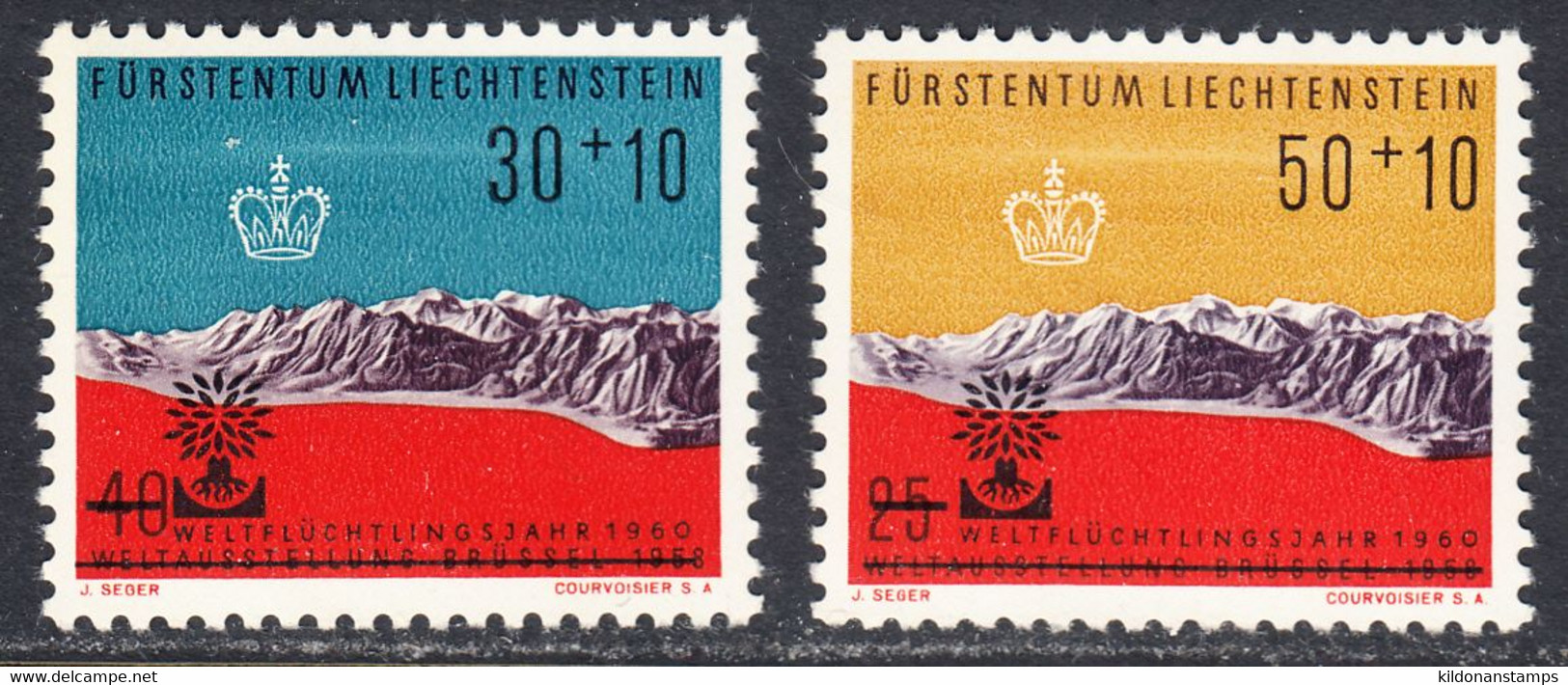 Liechtenstein 1960 Mint No Hinge, Sc# B22-B23, SG ,Mi - Nuevos