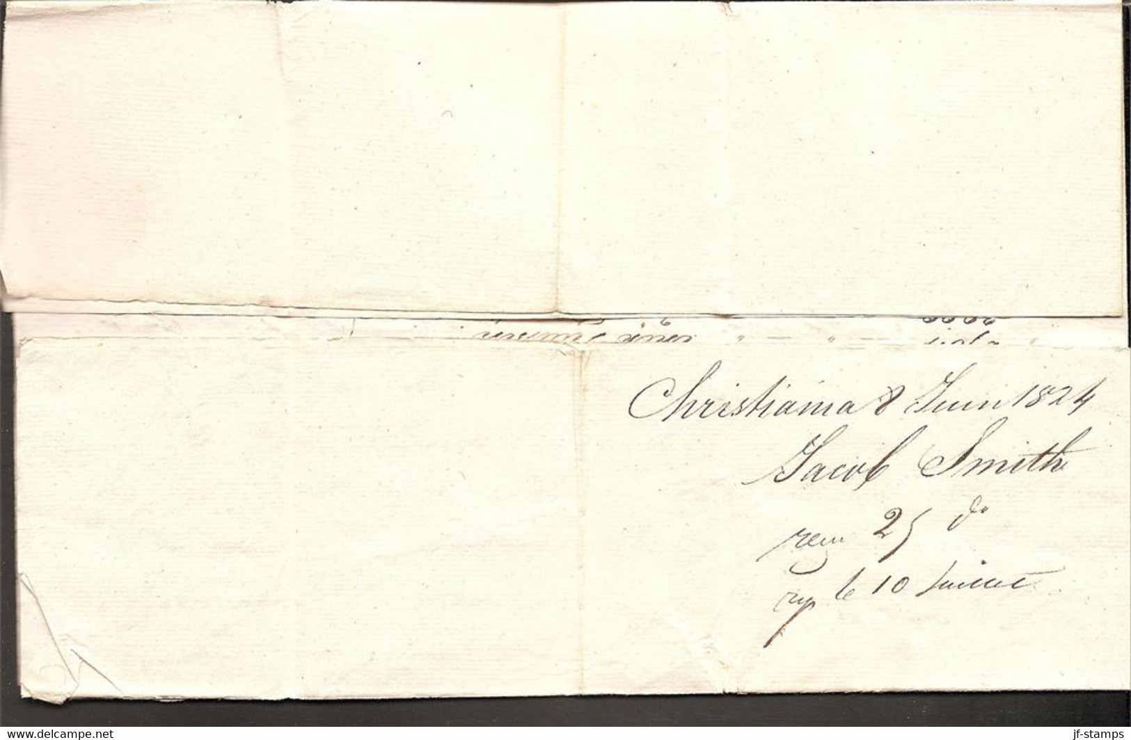 1824. T.T.R. 4 SUEDE And Other Cancels And Markings On Cover To Bordeaux In France From Oslo In Norway. Da... - JF170889 - ...-1855 Prefilatelia