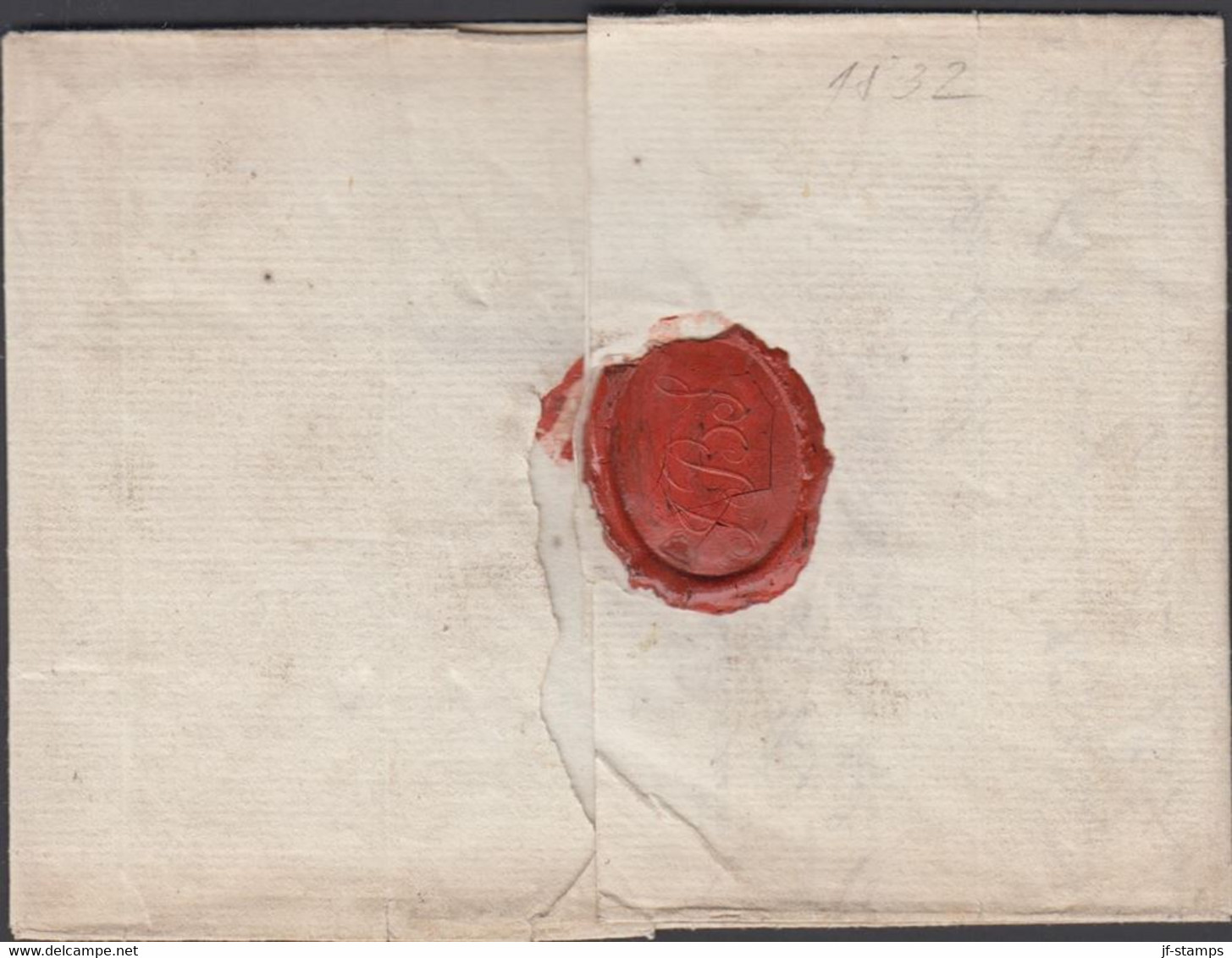 1832. NORGE. Small Old Cover (folds) To Christiania Dated 4. November 1832 On Sluppen Cristine Mae. Intere... - JF427633 - ...-1855 Vorphilatelie