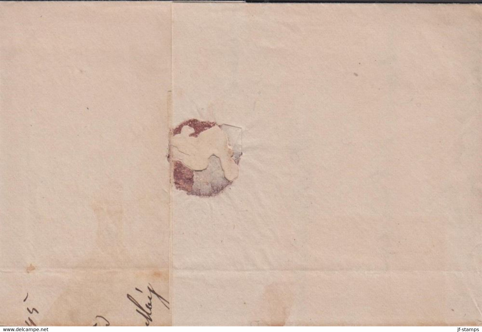 1845. NORGE. Small Beautiful Cover To Randers, Denmark Dated Walloe  Saltverk 23 Mai 1845. LUXUS.  - JF427640 - ...-1855 Prefilatelia