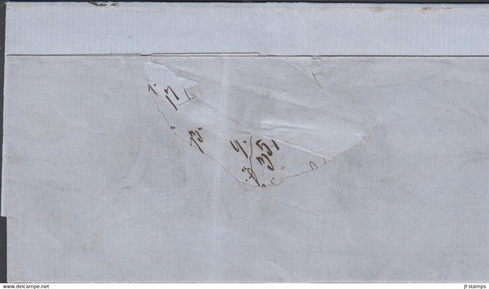 1865. NORGE. Small Cover To Frederikstad Cancelled CHRISTIANIA 23 12 1863. Noted 5 In Red Brown  - JF427643 - ...-1855 Préphilatélie