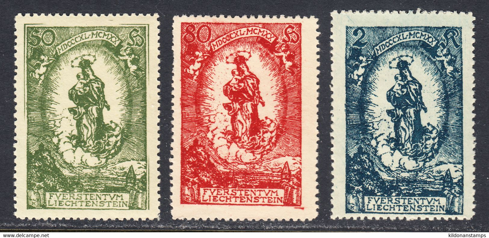 Liechtenstein 1920, Mint No Hinge, Sc# 47-49, SG ,Zu - Ongebruikt