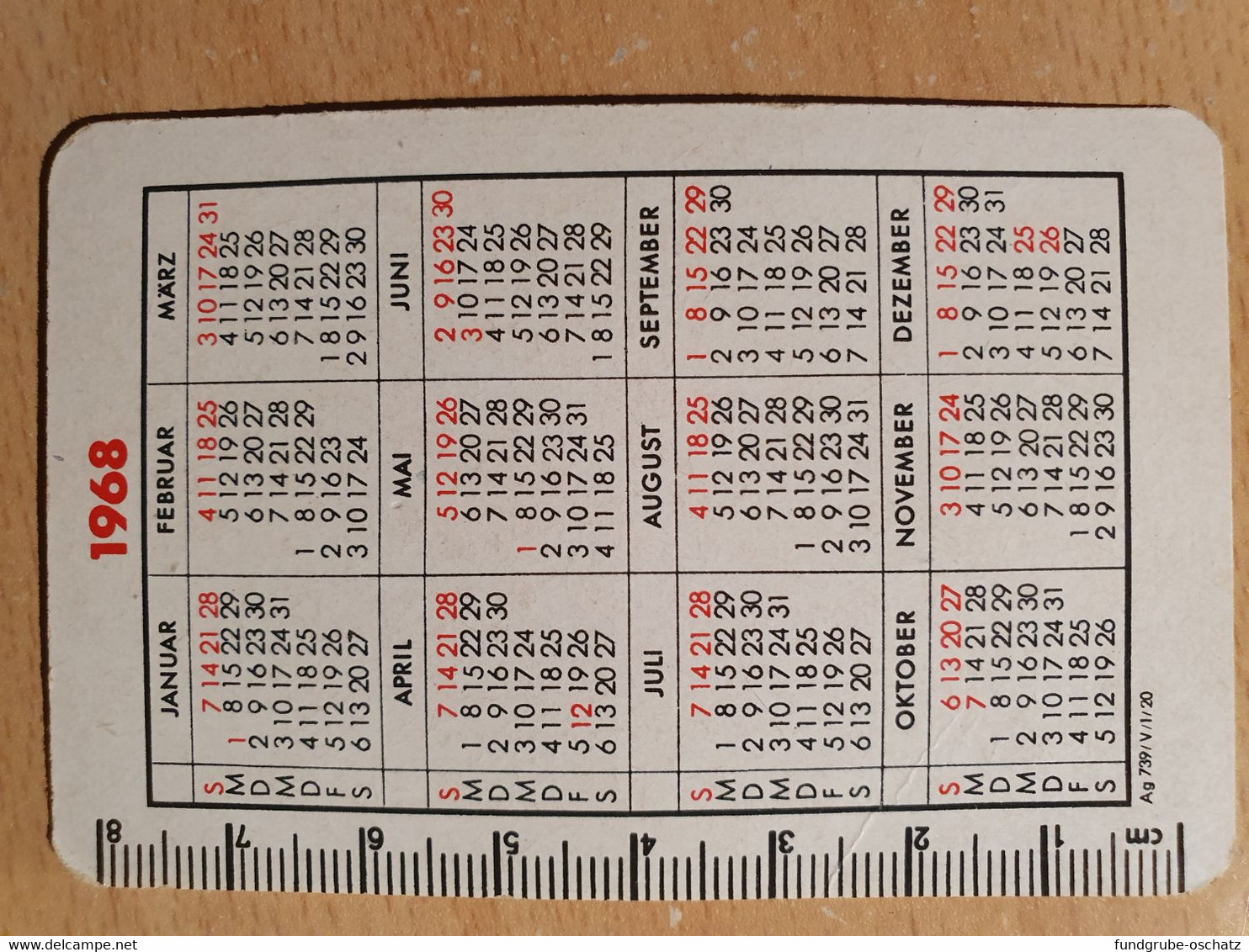 Pocket Calendar Taschenkalender DDR East Germany Filmfabrik Wolfen ORWO 1968 - Mit Gebrauchsspuren Used Condition - Petit Format : 1961-70