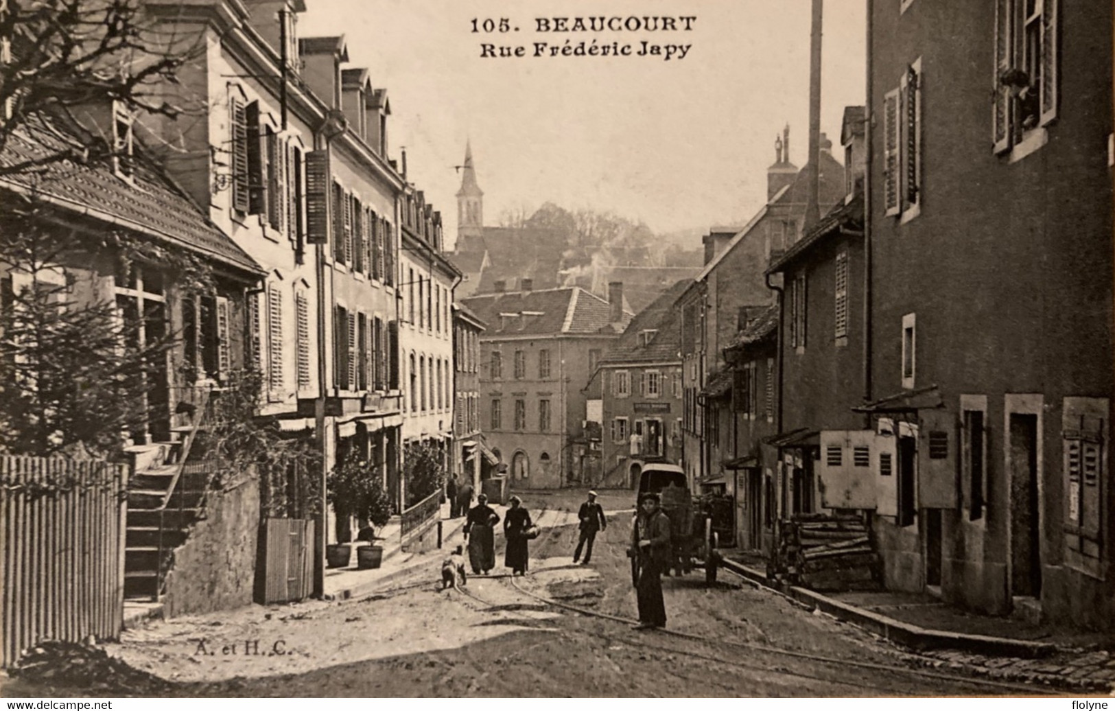 Beaucourt - La Rue Frédéric Japy - Villageois - Beaucourt